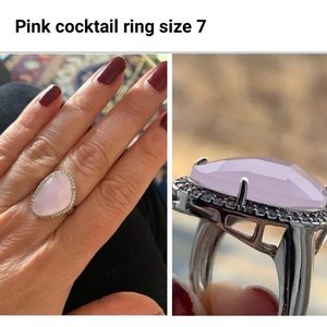 Pink cocktail ring